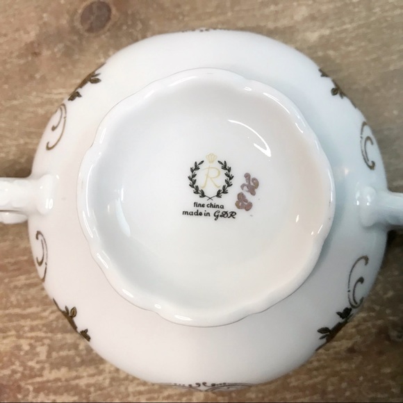 REICHENBACH consommé bouillon teacups white gold - Picture 8 of 13